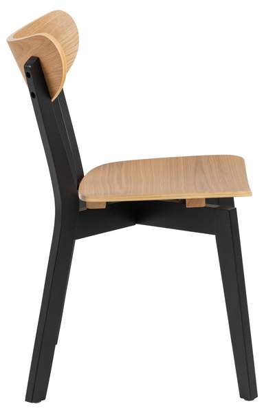 Actona Krzesło Roxby Dąb Kauczuk Czarne