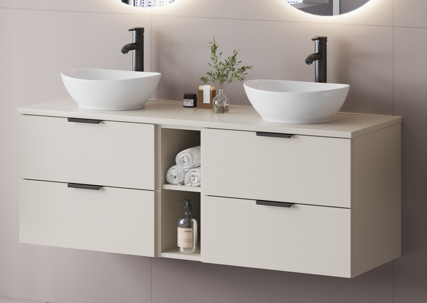 PILE-02 Szafka Pod Umywalkę 2S 60 cm Cashmere