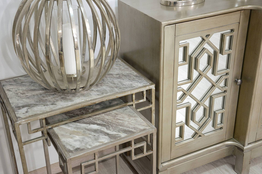 Avola 1550-70 komoda złota lustrzana 4D Vintage Silver Gold