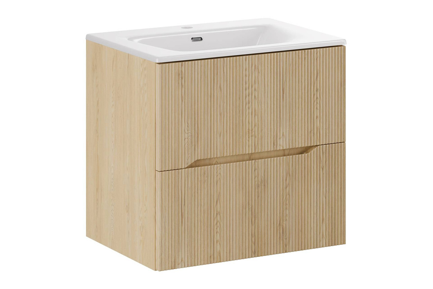 Zestaw Szafka z Umywalką Meblową 60 cm 2 Szuflady Nordic Cremona