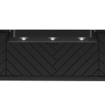 ASPEN-06 - Komoda RTV 3D z Soundbarem JBL i Oświetleniem LED Czarny Mat Czarny Stelaż