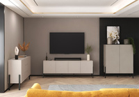 Jukon - Komoda 2D3S 180 cm Kaszmir Czarny Mat