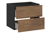 Zestaw Szafka z Podwójną Umywalką Meblową 120 cm i 2 Półsłupki oraz 2 Lustra i Sedes Talia Casella Czarny Mat