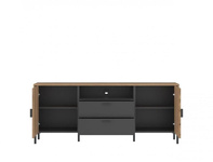 Shirley SHIF101 – Komoda RTV 2D2S Dąb Coast Evoke/Antracyt/Nadruk