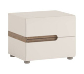 Linate TYP 96 - Szafka Nocna 2S Biała/Dąb Truflowy
