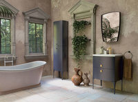 Oristo Lustro w ramie 50 cm LOUIS granatowy mat