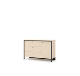 ENNA EN-04 - Komoda 1D3S z Oświetleniem LED Beżowy Mat Czarny Mat