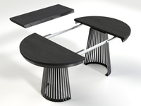 GARDA - Stół Okrągły Rozkładany Artisan Czarny Mat