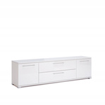 Family FM-190-WB - Komoda RTV 2D2S Biały Mat Biały Połysk