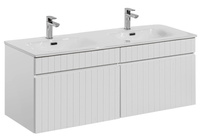 2 x Szafka ICONIC WHITE 82-60-D-1S z podwójną umywalką Sky