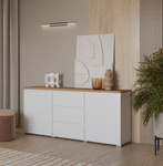 Modo - Komoda 2D3S Biały Mat Dąb Mauvella