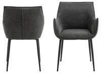 Actona Krzesło Z Podłokietnikiem Bonita Ciemny Szary