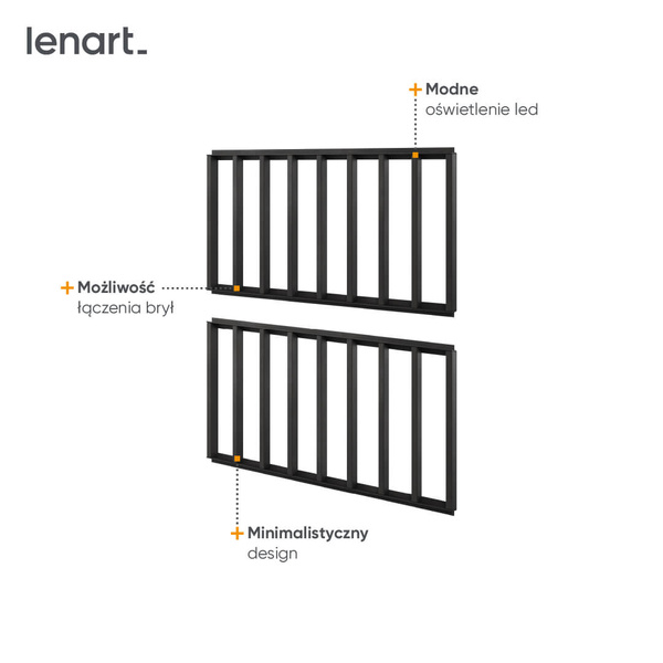 TEEN FLEX TF-14 - Panel TV Z Oświetleniem Pomarańczowym