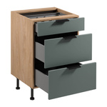 Szafka Kuchenna Dolna 3S Sorento D60S3 AX z Wkładem Na Sztućce Puccini Green