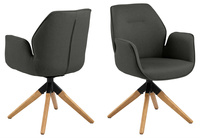 Aura  Krzesło Do Jadalni Z Podłokietnikiem  Szare