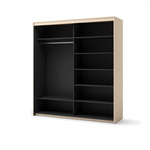 TREND TS-01 - Szafa 2-drzwiowa z Oświetleniem LED Beż Piaskowy Czarny Mat