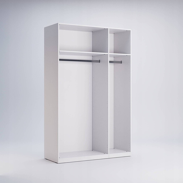 Luiza LZ-13-WB - Szafa 3-drzwiowa z Lustrem Biały Mat Biały Połysk z Nadrukiem