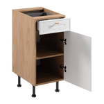 Szafka Kuchenna Dolna 1D1S Sorento D40S1 P/L Puccini Biały Mat Ramka