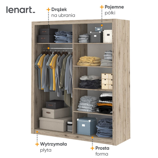 IDEA ID-03 - Szafa Przesuwna 2-drzwiowa San Remo