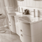 Oristo Szafka pod umywalkę 24 cm 2S LOUIS czarna połysk