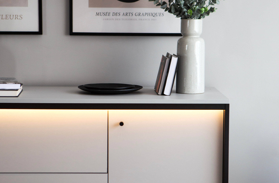 GRIS GS-04 - Komoda 1D3S Szara/Czarna