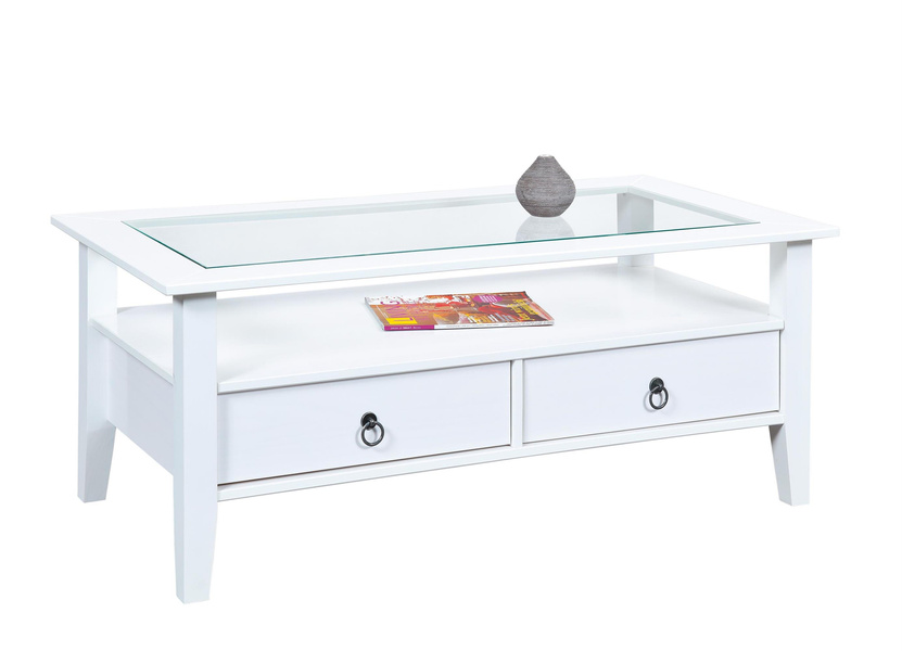 Stolik kawowy PROVENCE 7 drewniany biały