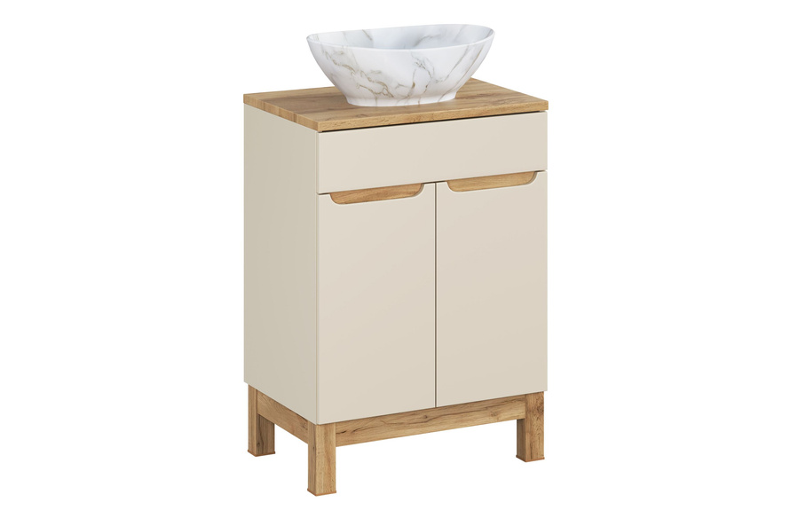 Zestaw Szafka z Umywalką i Blatem 60 cm Bali Cashmere
