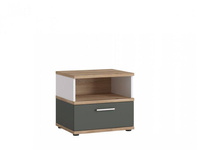 Twenty TWEK03 - Szafka Nocna 1S Dąb Honey Castello/Biała/Szara