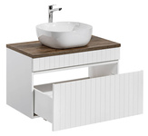 Szafka ICONIC WHITE 80 cm z Umywalką Smile i Blatem