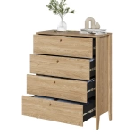 COZY CZ-03 - Komoda 4 Szuflady Dąb Olejowany