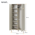 HARMONY HR-01 - Szafa Dzielona 2-drzwiowa Kaszmir/Truflowy