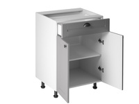 Szafka Kuchenna Dolna 2D1S D60S1 Linea Grey Szary Mat