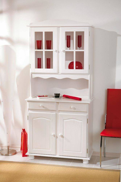 Kredens VALENCIA drewniany biały