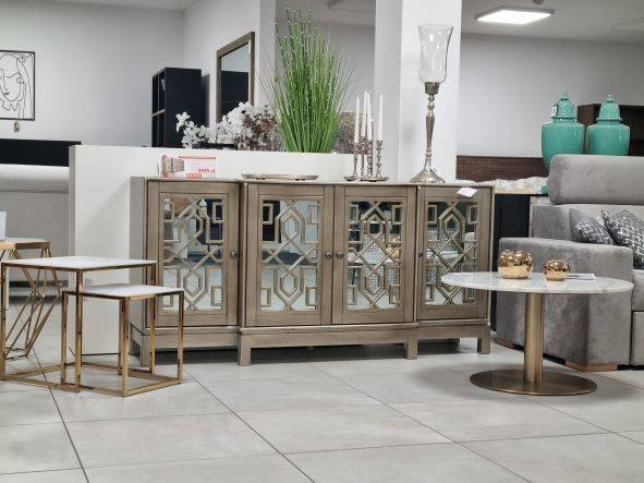 Avola 1550-70 komoda złota lustrzana 4D Vintage Silver Gold