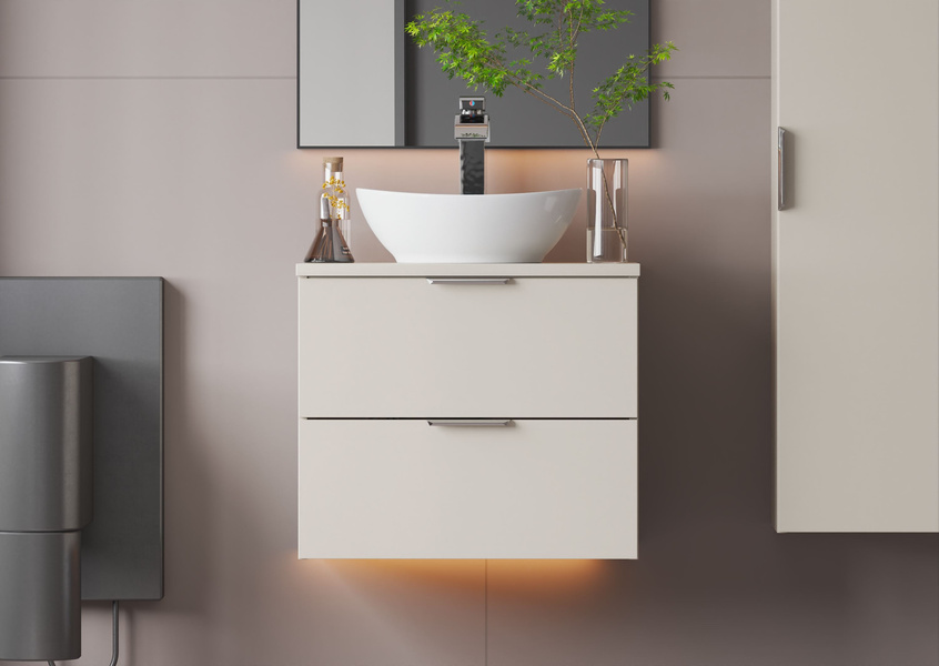 PILE-02 Szafka Pod Umywalkę 2S 60 cm Cashmere