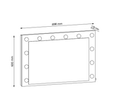 Rel LS - Lustro z Oświetleniem LED Biały Platynowy Mat