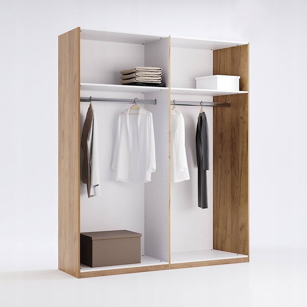 Ramona RA-14-LV - Szafa 4-drzwiowa z Lustrem Dąb Craft Lava Mat