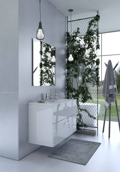 Oristo Szafka z Umywalką GEO 80 cm Biały Połysk