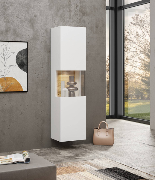 Ava Witryna 1-drzwiowa Biały Mat/Dąb Wotan