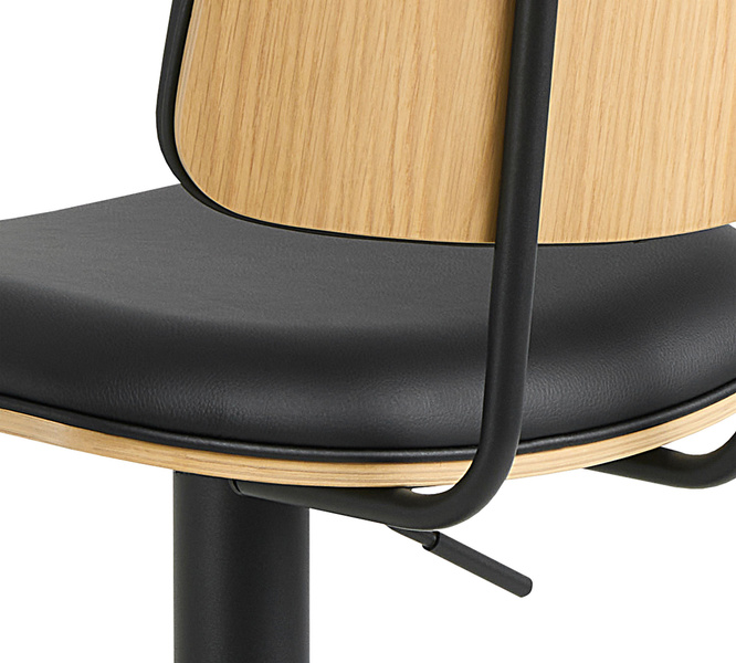 Actona Hoker Obrotowy Owen Czarny mat