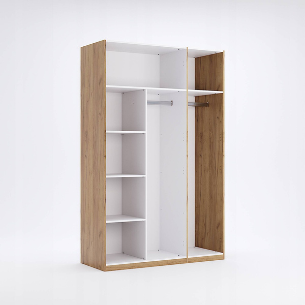 Quadro KV-13-OF - Szafa 3-drzwiowa z Lustrem Dąb Frigate 200x140 cm