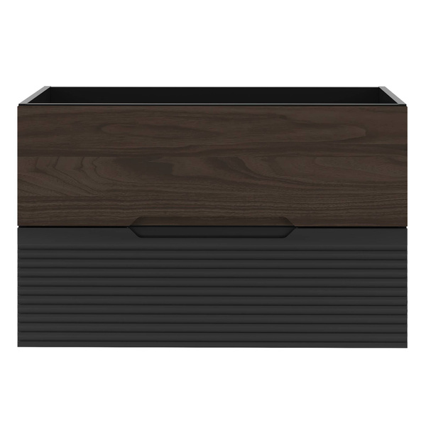 AVELLA-01 - Szafka Pod Umywalkę 2S 80cm Czarny Mat Orzech