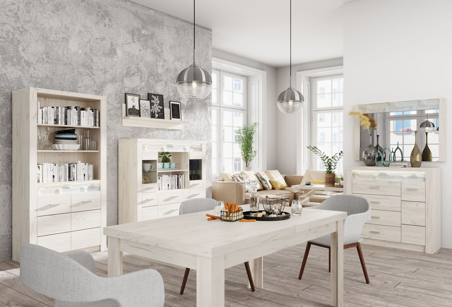 INDIANAPOLIS-6 - Komoda 2D2S Kraft Biały