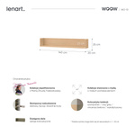 WOOW WO-10 - Półka Wisząca Dąb Vincenza Bielona