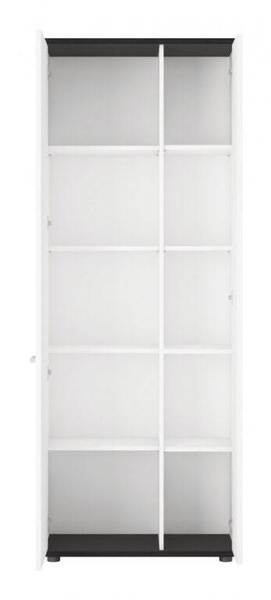 Venezia VENS01R - Bieliźniarka Prawostronna 2-drzwiowa Biała/Dąb Vicenza Czarna