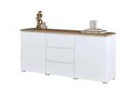 Modo - Komoda 2D3S Biały Mat Dąb Mauvella