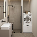 Andiamo - Zabudowa na Pralkę/Suszarkę 1S1P Biały Mat