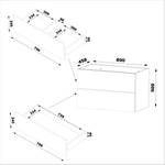 CLEO-01 - Szafka pod Umywalkę 2S 80 cm Piasek Pustyni