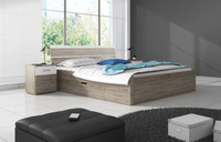 Beta Łóżko 180/200 cm 2 Szuflady San Remo Jasne / Biały