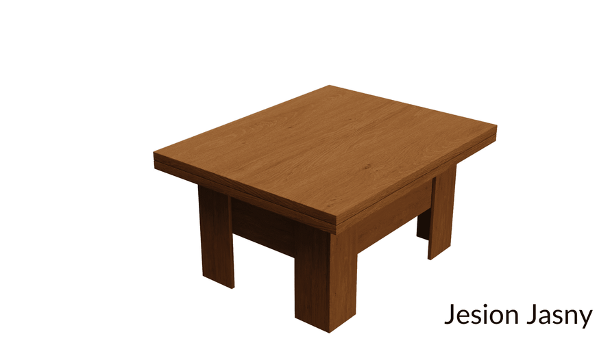 ERYK - Ławostół Ława Rozkładana Stolik Kawowy Jesion Jasny